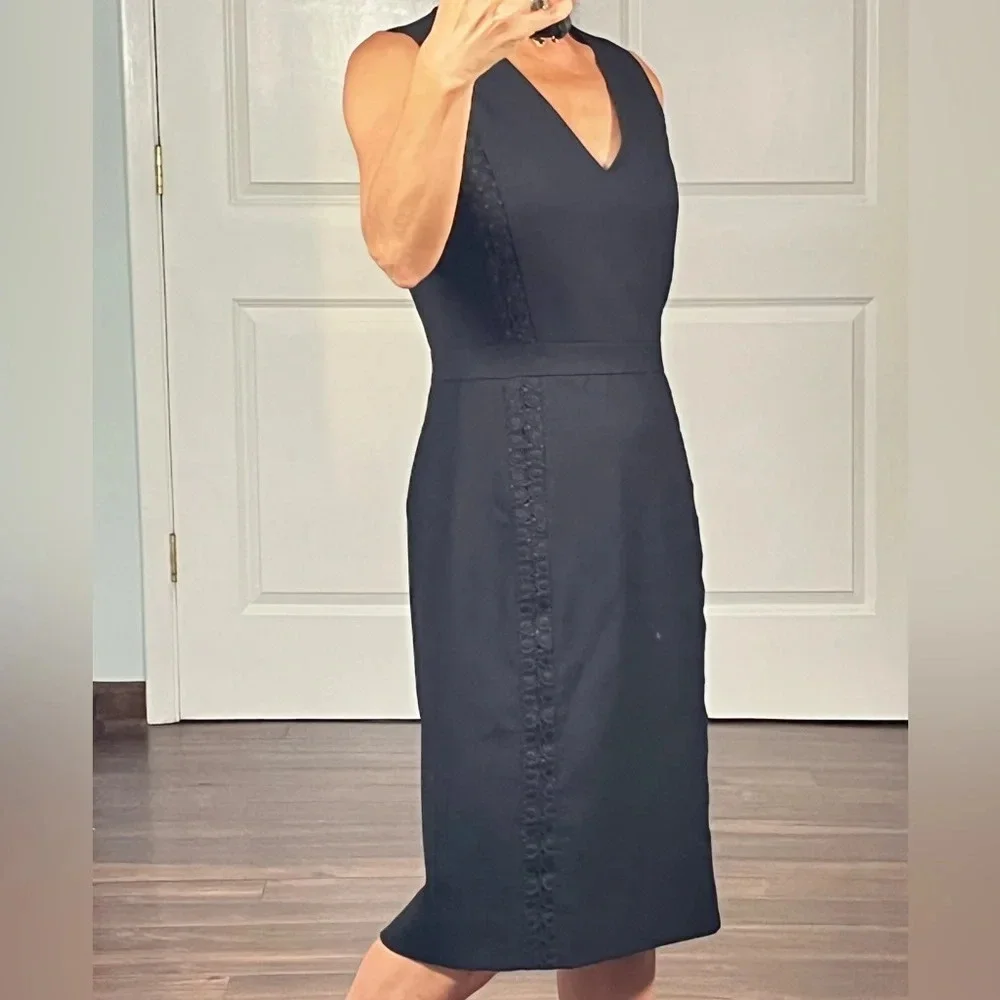 J.Crew 100% wool career V Neck dress size 0 - Picture 4 of 12